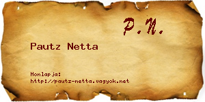 Pautz Netta névjegykártya